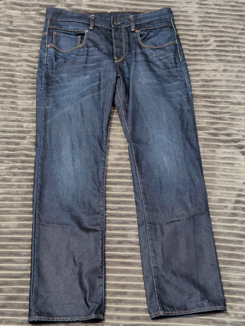 Dark Blue Men's Straight-Leg Jeans